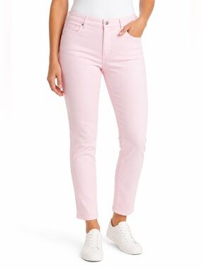 Gloria Vanderbilt Amanda Jeans Womens 14 Short Pink Lemonade Ultra Stretch NWT